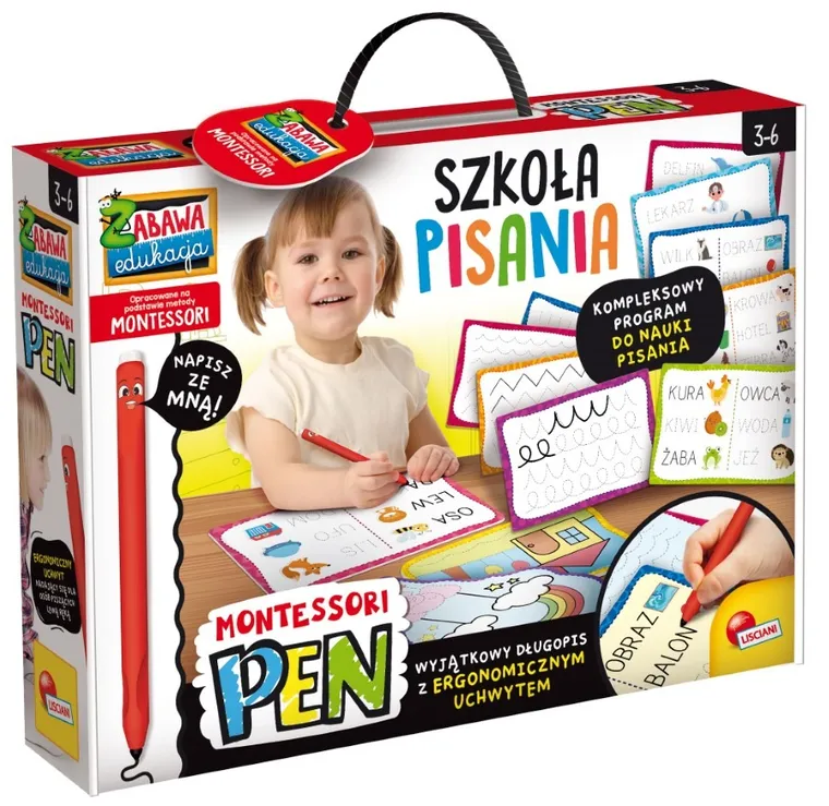 Lisciani, Montessori, szkoła pisania z 18 tabliczkami
