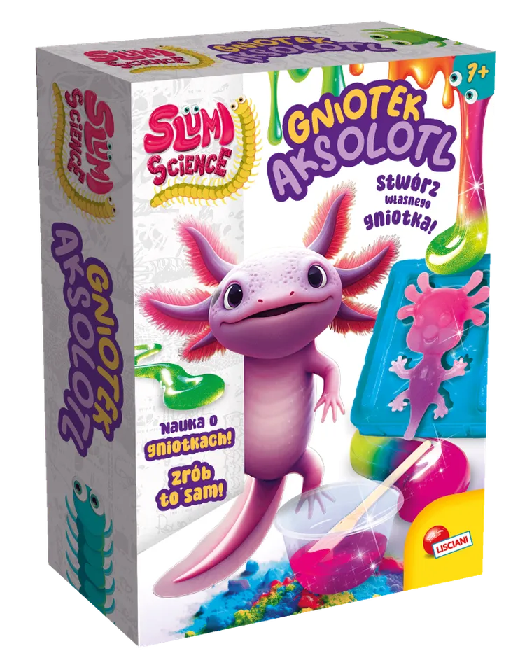 Lisciani, Slumi science, Aksolotl, zestaw do tworzenia gniotków