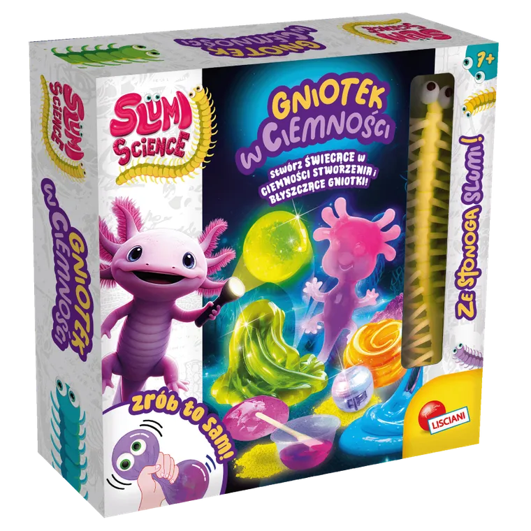 Lisciani, Slumi science, Gniotek w ciemności, zestaw do tworzenia gniotków