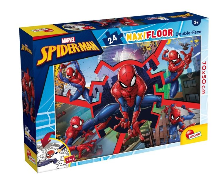 Lisciani, Spidey i super-kumple, puzzle dwustronne, 24 elementy