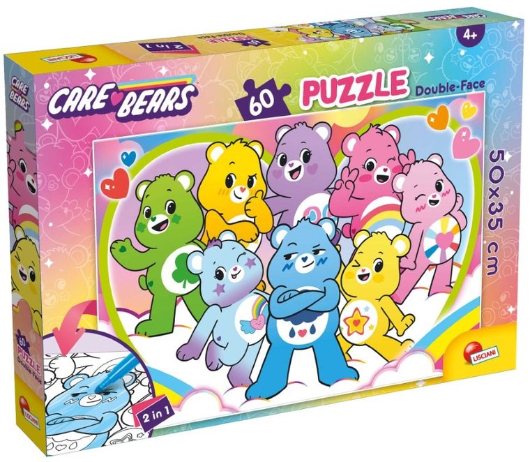 Lisciani, Troskliwe Misie, puzzle dwustronne, 60 elementów