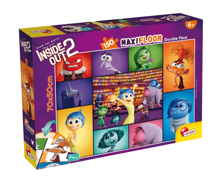 Lisciani, W głowie się nie mieści 2, puzzle podłogowe, dwustronne, maxi floor, 150 elementów