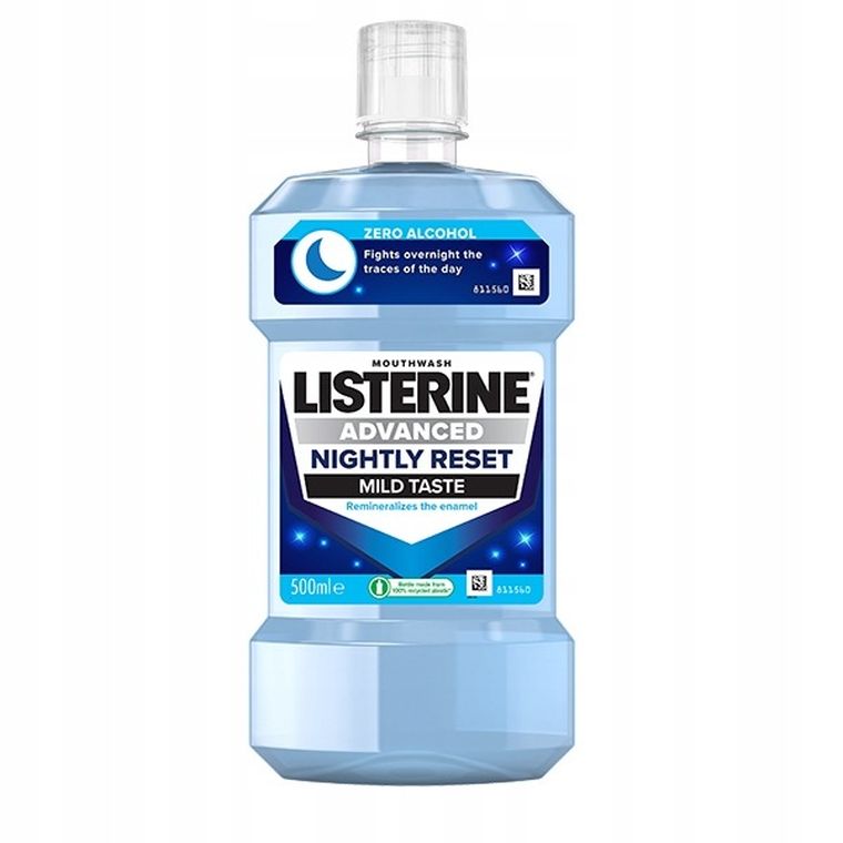Listerine, Advanced Nightly Reset, płyn do płukania jamy ustnej, 500 ml