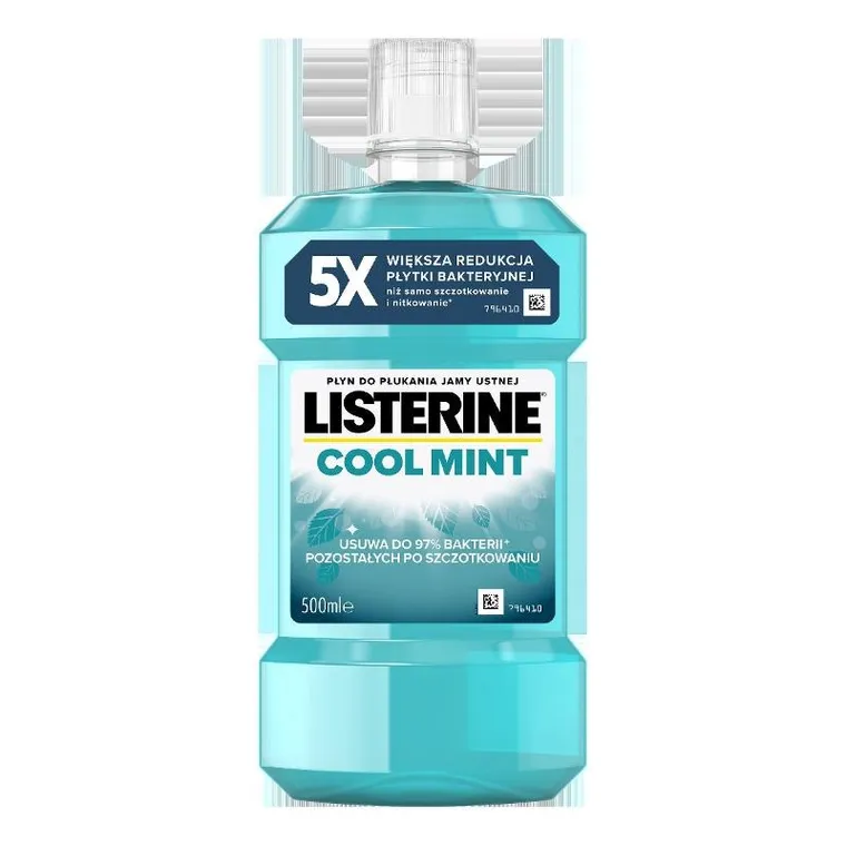 Listerine, Cool Mint, płyn do płukania jamy ustnej, 500 ml