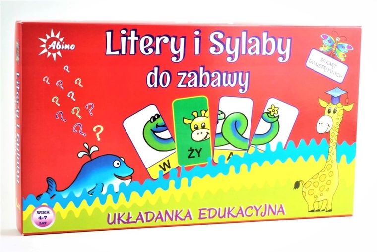 Litery i sylaby do zabawy, układanka edukacyjna