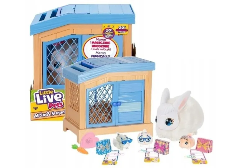 Little Live Pets, Mama Surprise, Królik, mama i małe króliczki, zabawka interaktywna