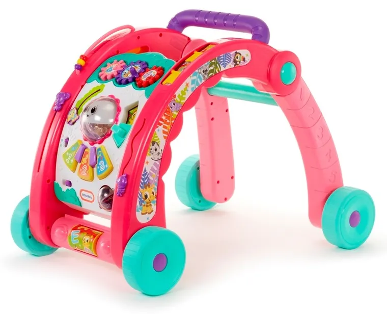 Little Tikes, chodzik i stół aktywności, 3w1, różowy