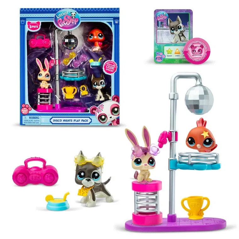 Littlest Pet Shop, Disco, zestaw 3 figurek