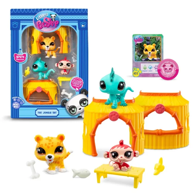 Littlest Pet Shop, dżungla, zestaw 3 figurek