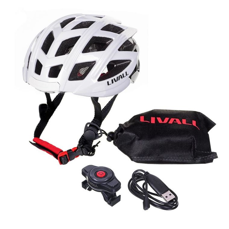 Livall, kask, Neo l, Bluetooth, biały