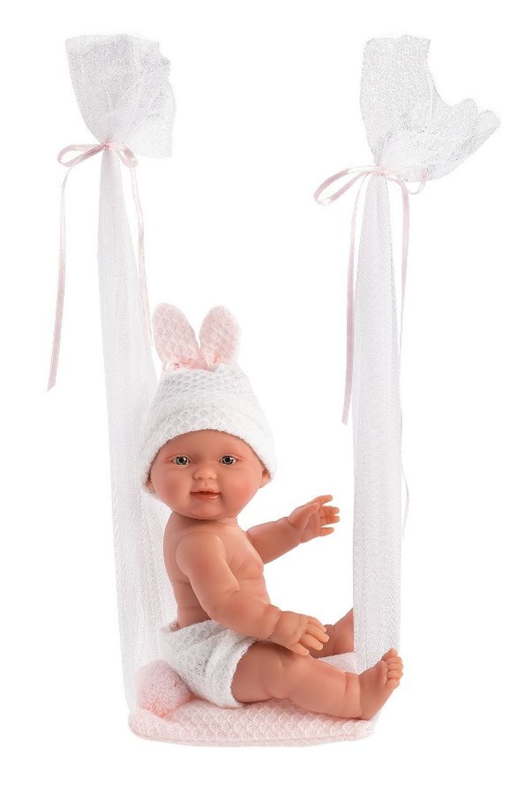 Llorens, lalka, bobas, dziewczynka na huśtawce, 26 cm