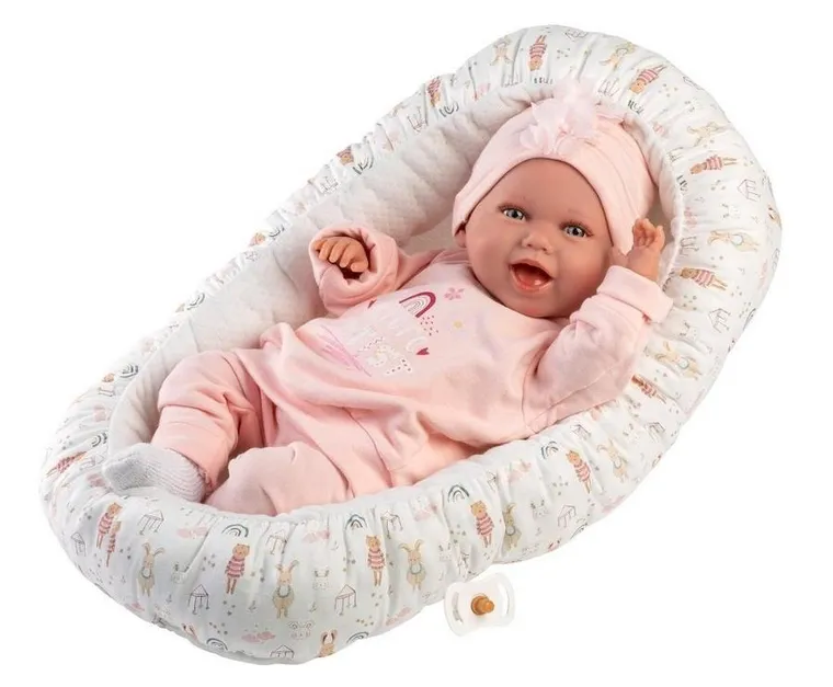 Llorens, Mimi, lalka bobas, śmiejąca się, z kokonem, 42 cm