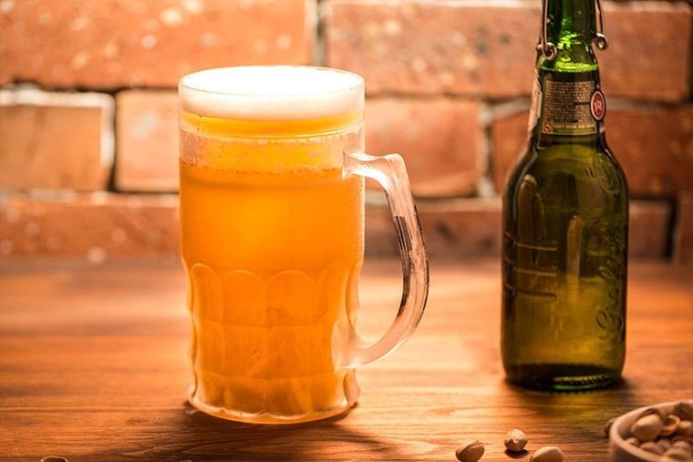 Lodowy kufel, chiller, XXL, złocisty, 650 ml