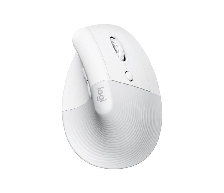 Logitech, Lift Vertical, mysz, white