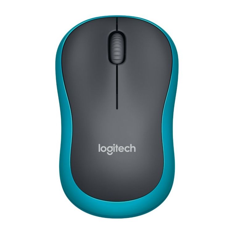 Logitech, mysz bezprzewodowa, optyczna, M185 910-002236, 1000 DPI, niebieska