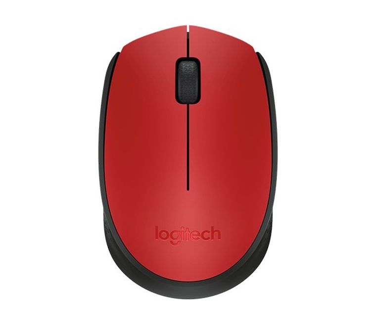 Logitech, mysz optyczna bezprzewodowa M171, czerwona