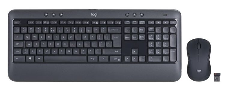 Logitech, zestaw, klawiatura, mysz, membranowa, MK540 920-008685, USB, NL, czarny, optyczna, 1000 DPI