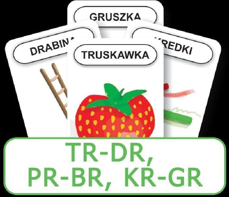 Logopedyczny Piotruś. Karty. Część XIV - głoski TR-DR, PR-BR, KR-GR