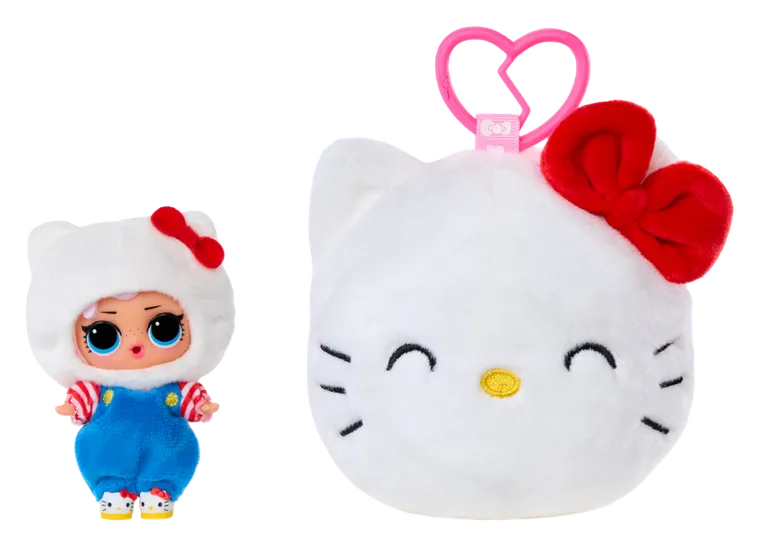 L.O.L. Surprise, Loves Hello Kitty, Reversible Plush, mini laleczka w pluszowym etui, 1 szt.