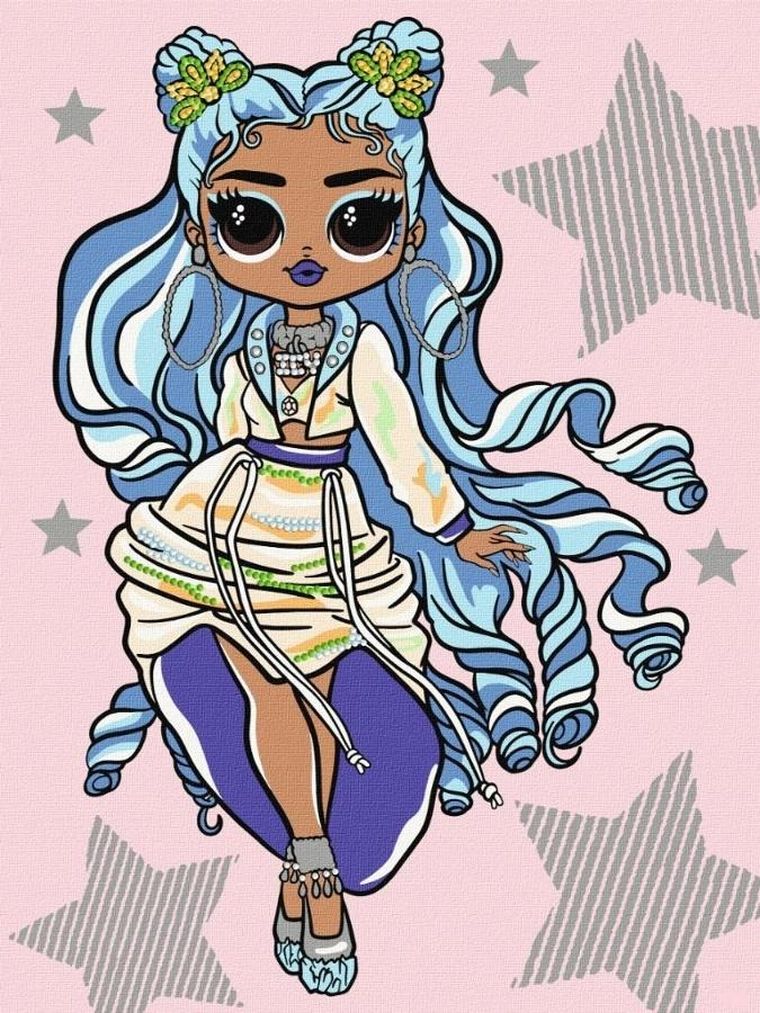 L.O.L. Surprise! malowanie po numerach, 30-40 cm