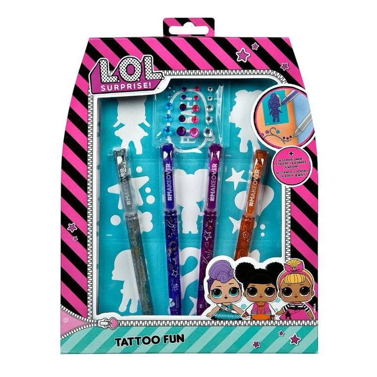 L.O.L. Surprise, zestaw 4 długopisów żelowych do tworzenia tatuaży