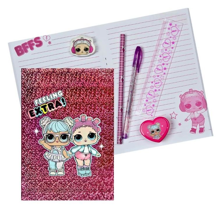 L.O.L. Surprise, zestaw szkolny w saszetce, 7 elementów