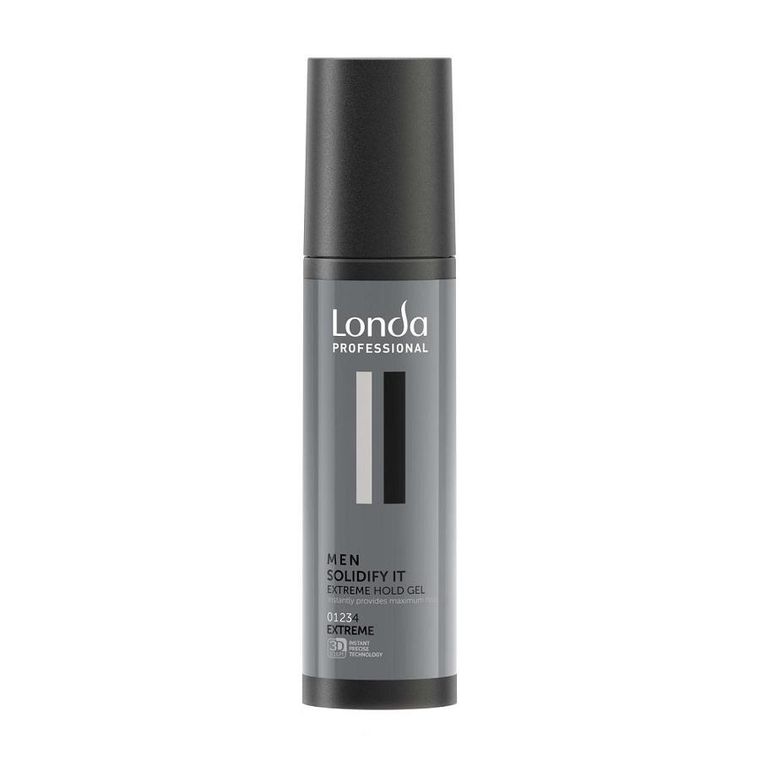 Londa Professional, Men Solidify It Extreme Hold Gel, ekstremalnie utrwalający żel do włosów dla mężczyzn, 100 ml