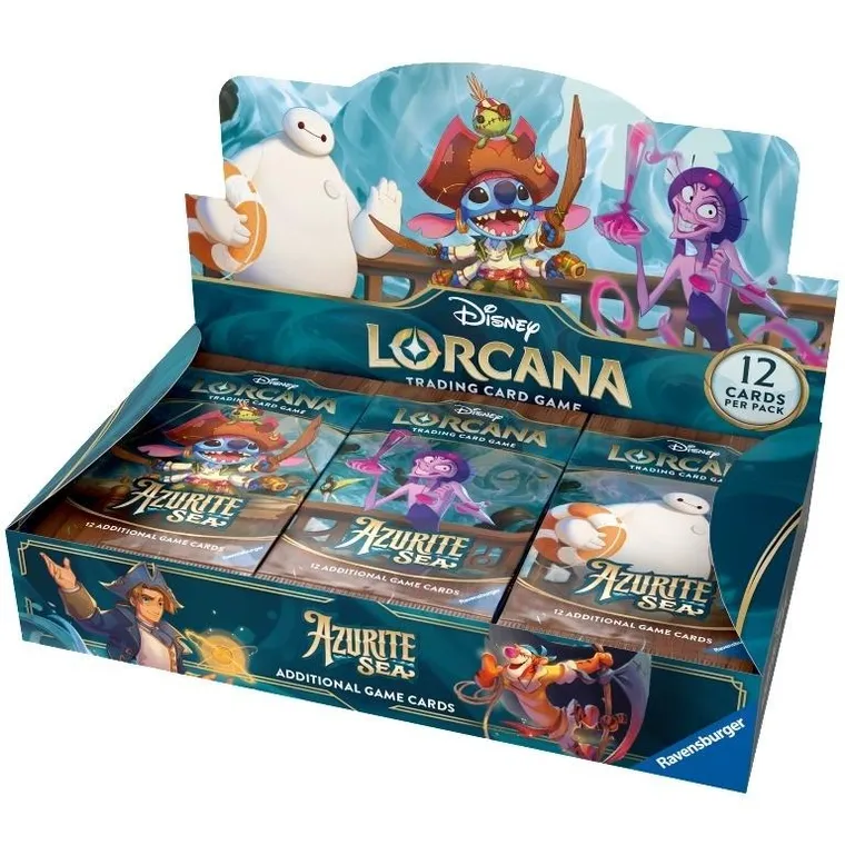 Lorcana, Disney, Azurite Sea, Booster, gra karciana, 24 szt.