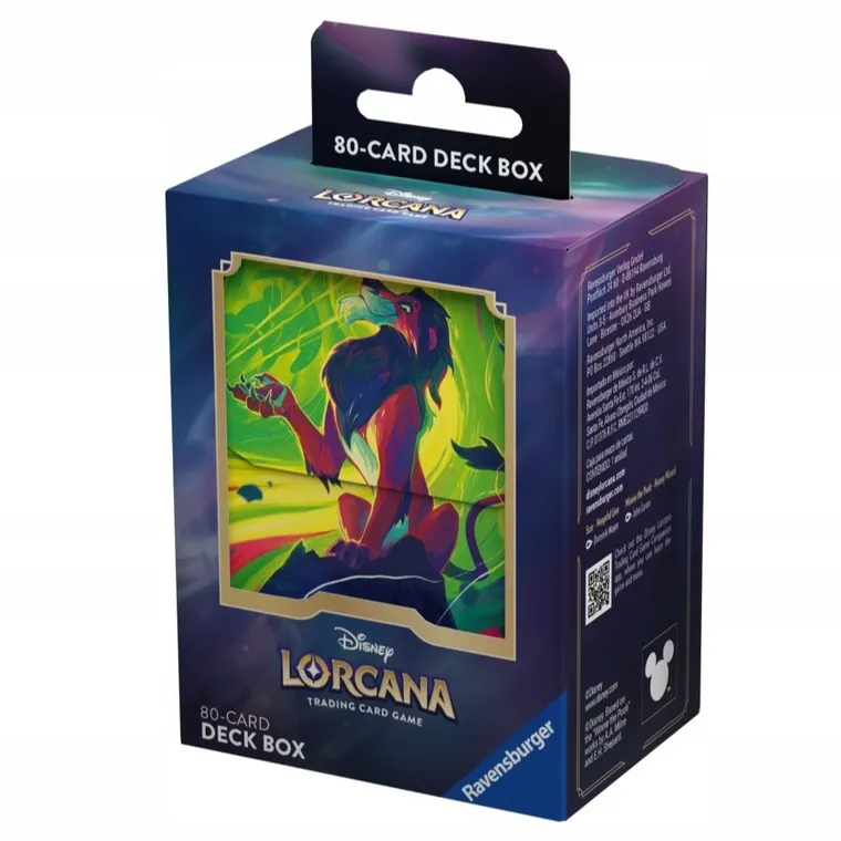 Lorcana, Disney, Azurite Sea, Deck Case, pudełko na karty, Skaza