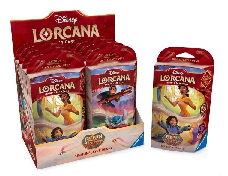Lorcana, Disney, Reign of Jafar, Starter Deck Set Box, gra karciana, 8 szt.