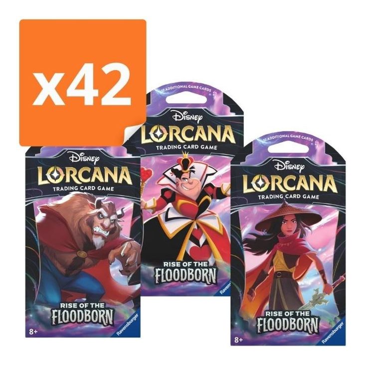 Lorcana, Disney, Rise Of The Floodborn, Booster, gra karciana, 42 szt.