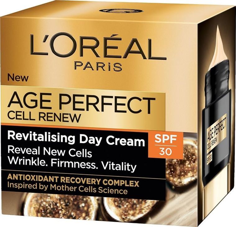 L'Oreal, Age Perfect Cell Renew, krem przeciwzmarszczkowy, rewitalizujący, SPF30, na dzień, 50 ml
