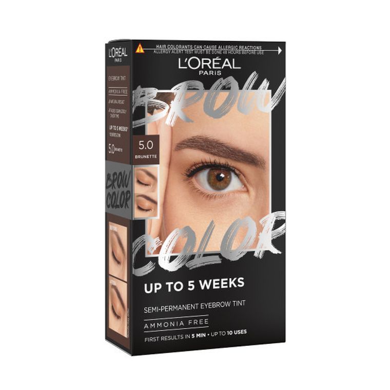 L'Oreal, Brow Color, zestaw do koloryzacji brwi, 50 Brunette, 1 szt.