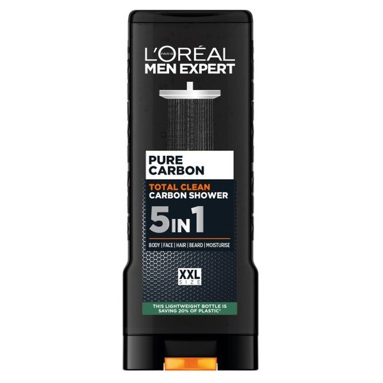 L'Oreal, Men Expert, żel pod prysznic, pure carbon, 5w1, 400 ml
