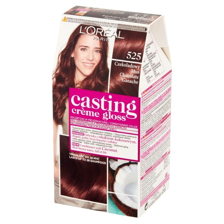 L'Oreal Paris, Casting Creme Gloss, farba do włosów, 525 czekoladowy mus