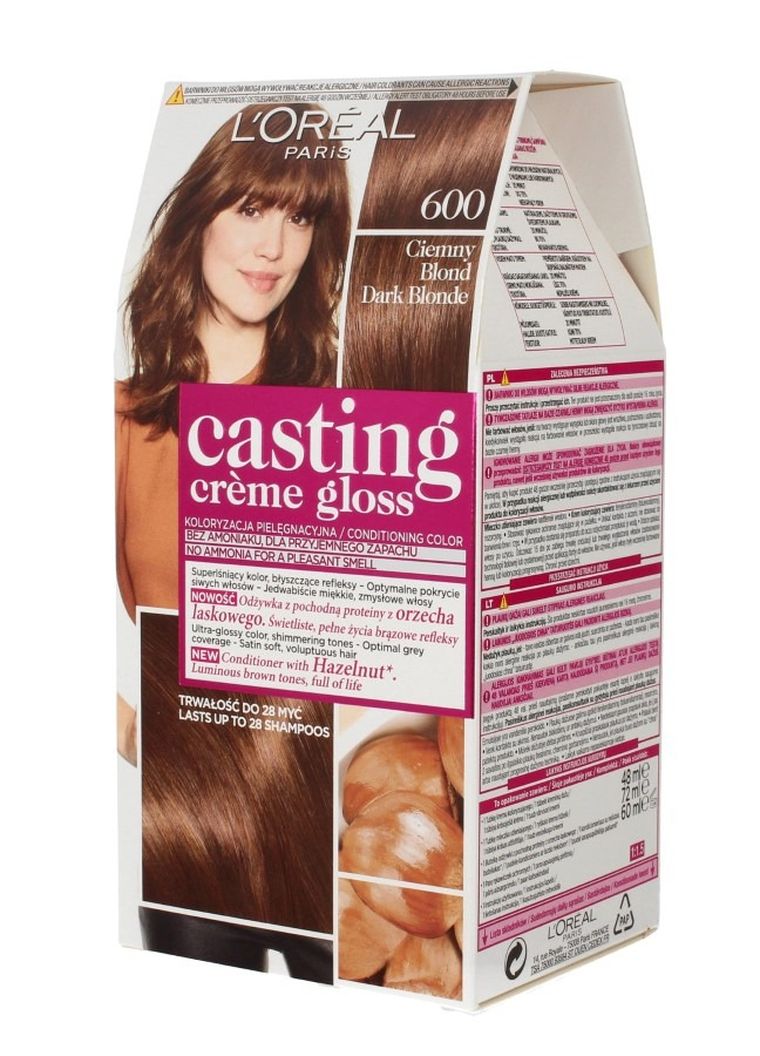 L'Oreal Paris, Casting Creme Gloss, farba do włosów, 600 Ciemny Blond