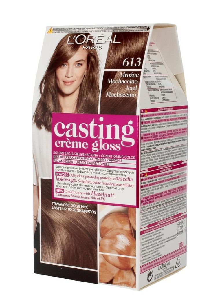 L'Oreal Paris, Casting Creme Gloss, farba do włosów, 613 mroźne mochaccino
