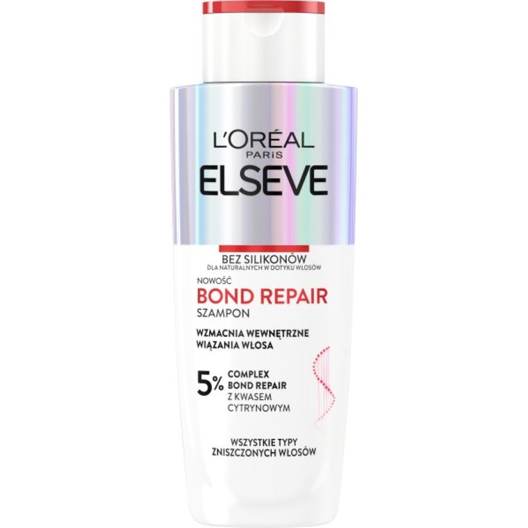 L'Oreal Paris, Elseve Bond Repair, szampon wzmacniający wewnętrzne wiązania włosa, 200 ml