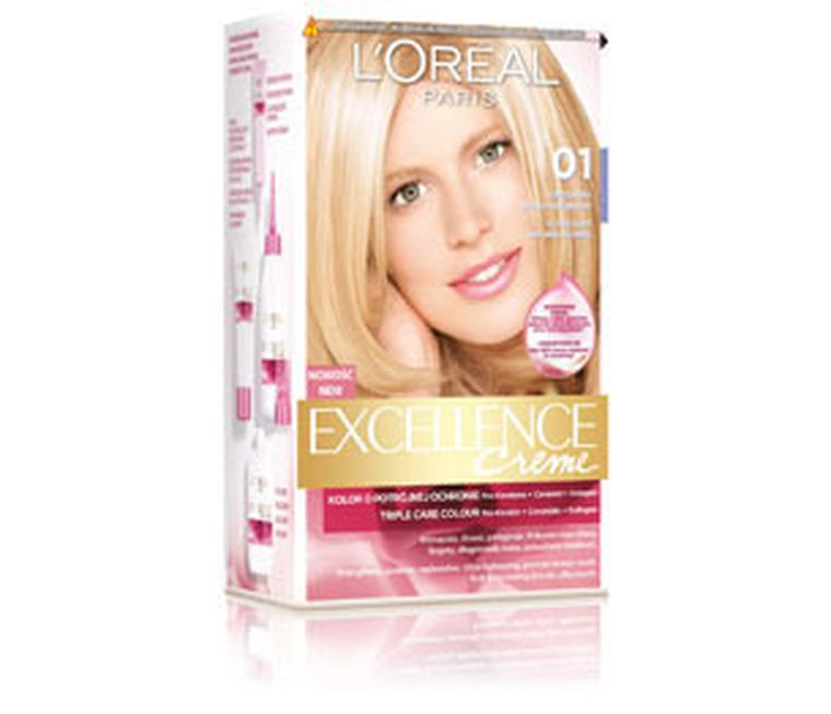 L'Oreal Paris, Excellence Creme, farba do włosów, 01 super jasny blond naturalny