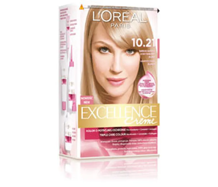 L'Oreal Paris, Excellence Creme, farba do włosów, 10.21 bardzo bardzo jasny perłowy blond