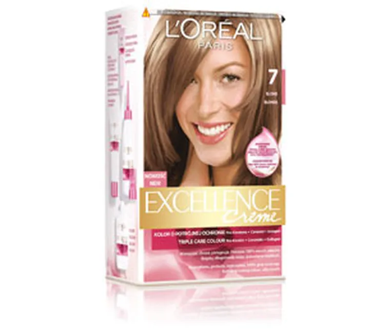 L'Oreal Paris, Excellence Creme, farba do włosów, 7 blond