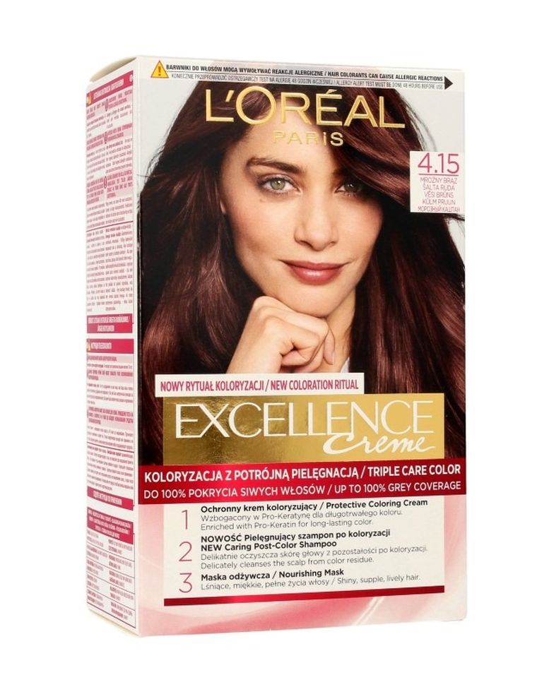 L'Oreal Paris, Excellence Creme, krem koloryzujący, 4.15 Mroźny Brąz