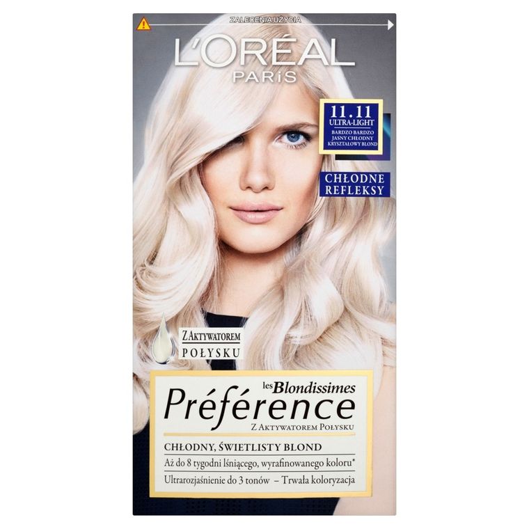 L'Oreal Paris, Feria Preference, farba do włosów, 11.11 Ultra-Light