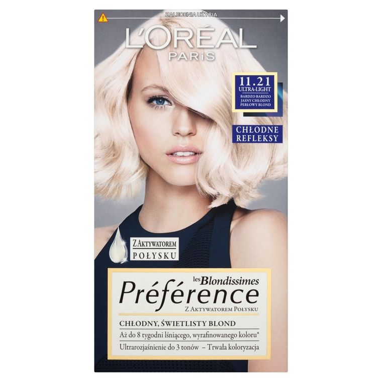 L'Oreal Paris, Feria Preference, farba do włosów, 11.21 Ultra-Light