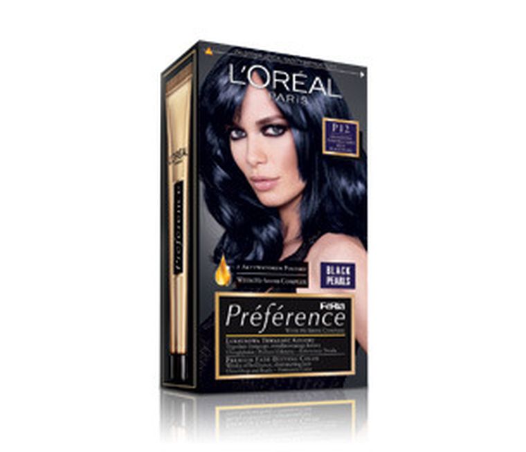 L'Oreal Paris, Feria Preference, farba do włosów, P12 granatowa perłowa czerń