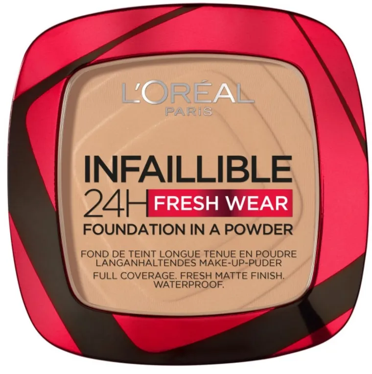 L'Oreal Paris, Infaillible 24H Fresh Wear Foundation In A Powder, matujący podkład do w pudrze, 140 Golden Beige, 9g