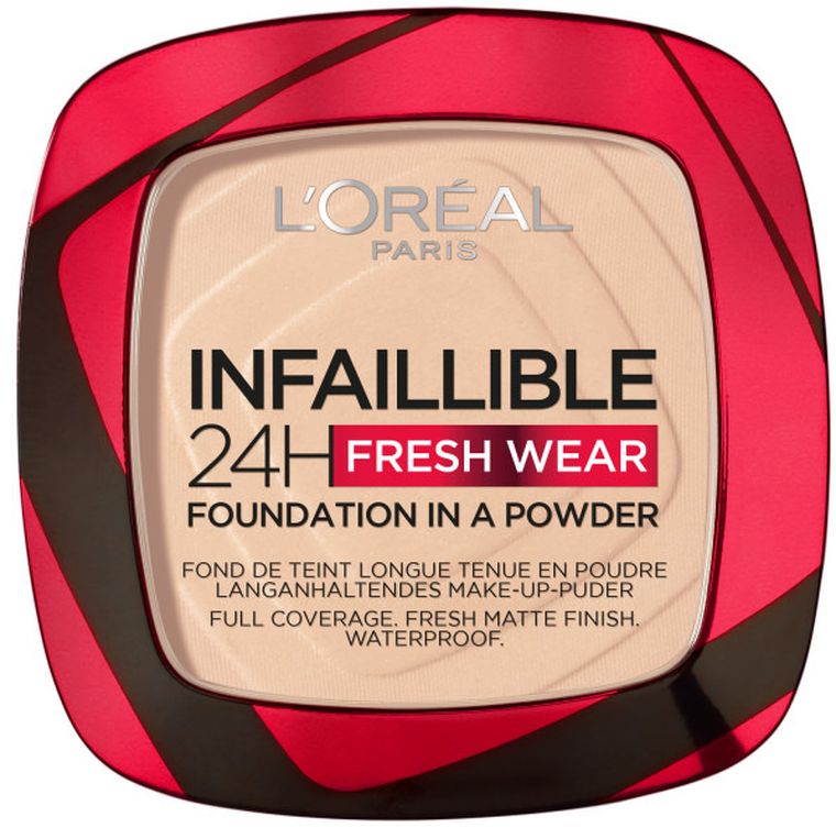 L'Oreal Paris, Infaillible 24H Fresh Wear Foundation In A Powder, matujący podkład do w pudrze, 20 Ivory, 9 g