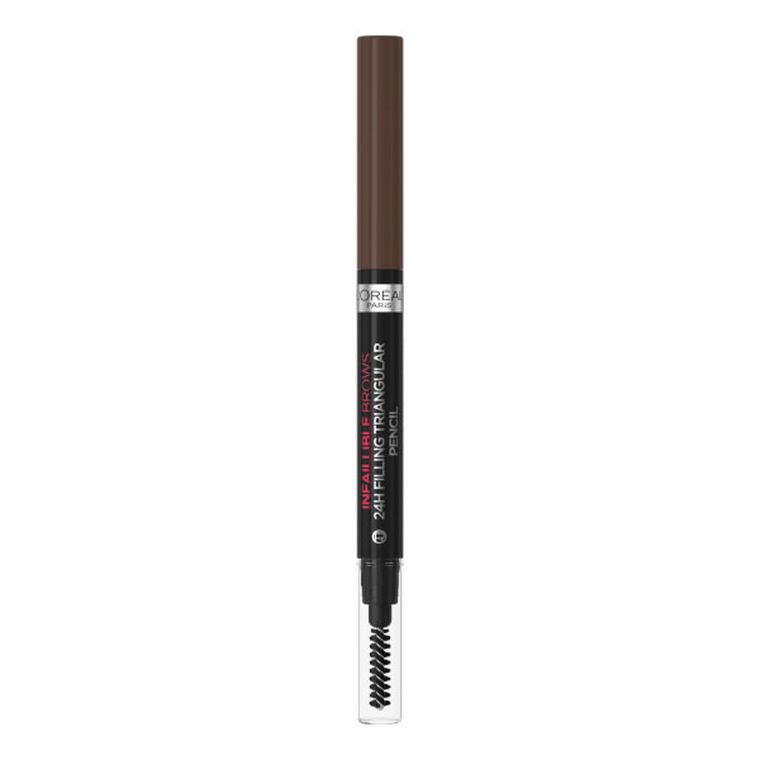 L'Oreal Paris, Infaillible Brows 24H Brow Filling Triangular Pencil, kredka do brwi, 3.0 Brunette