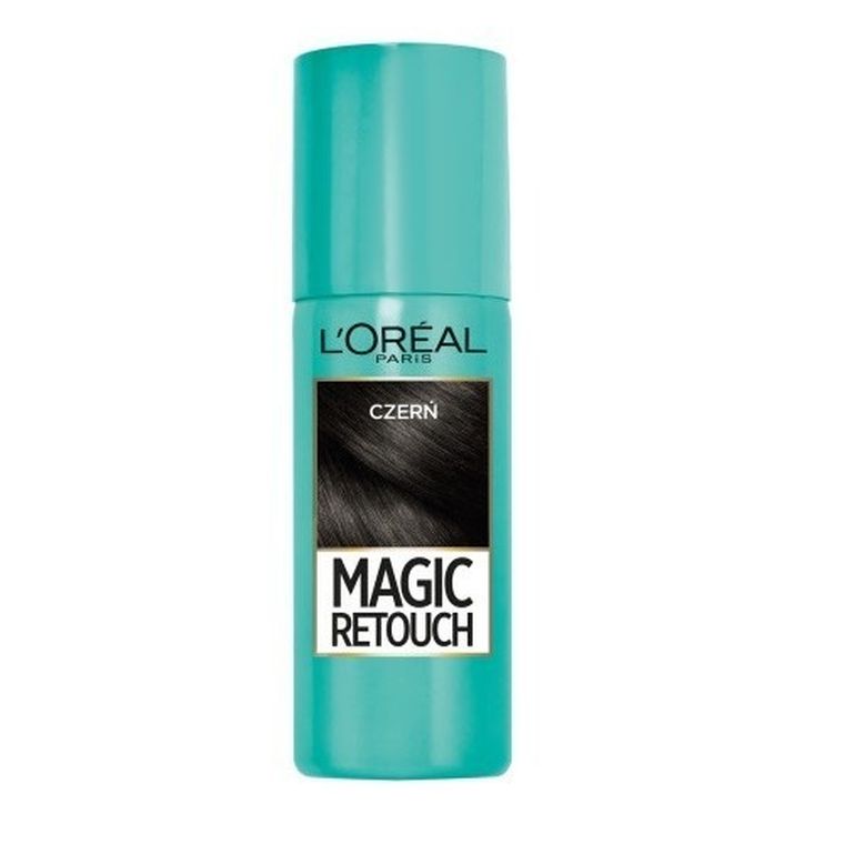 L'Oreal Paris, Magic Retouch, spray do retuszu odrostów, czerń, 75 ml