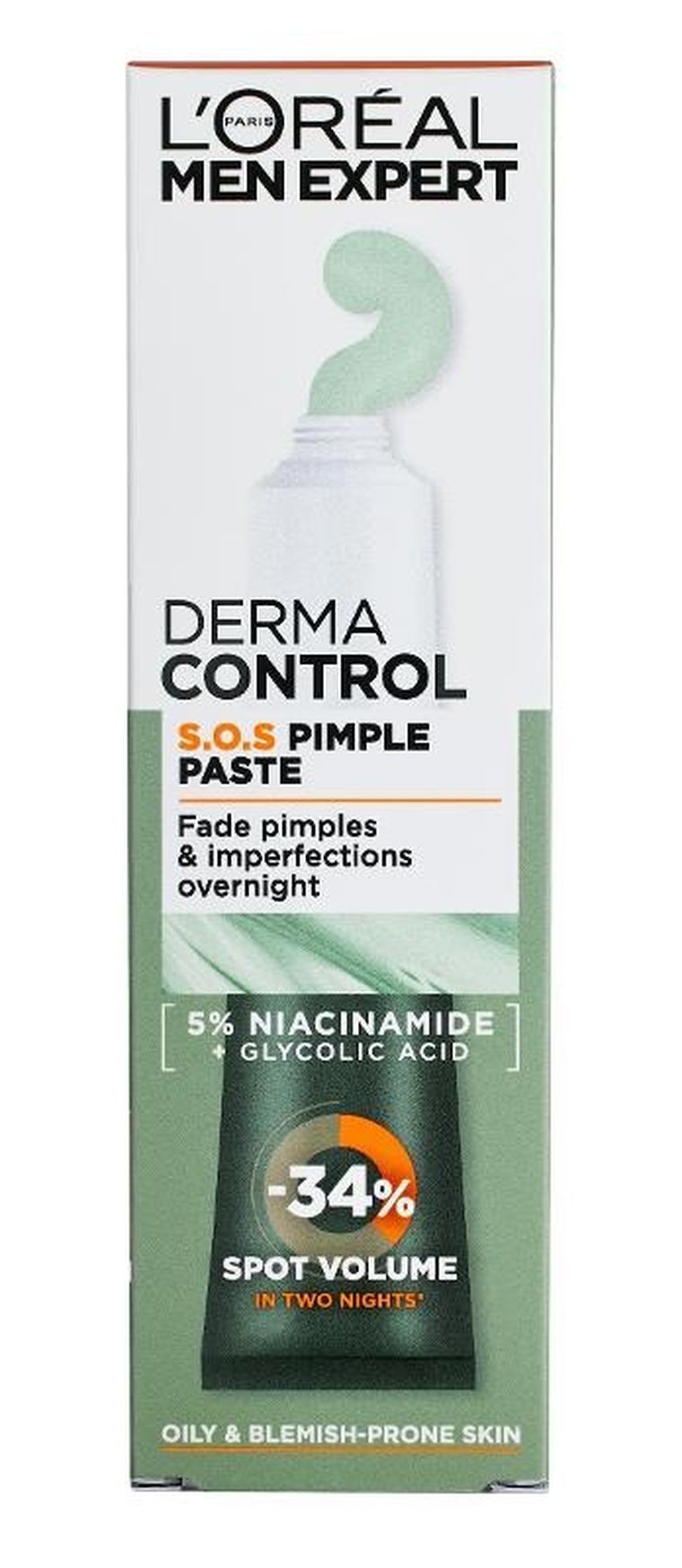 L'Oreal Paris, Men Expert Derma Control, s.o.s Pimple Paste, preparat punktowy, 45 ml